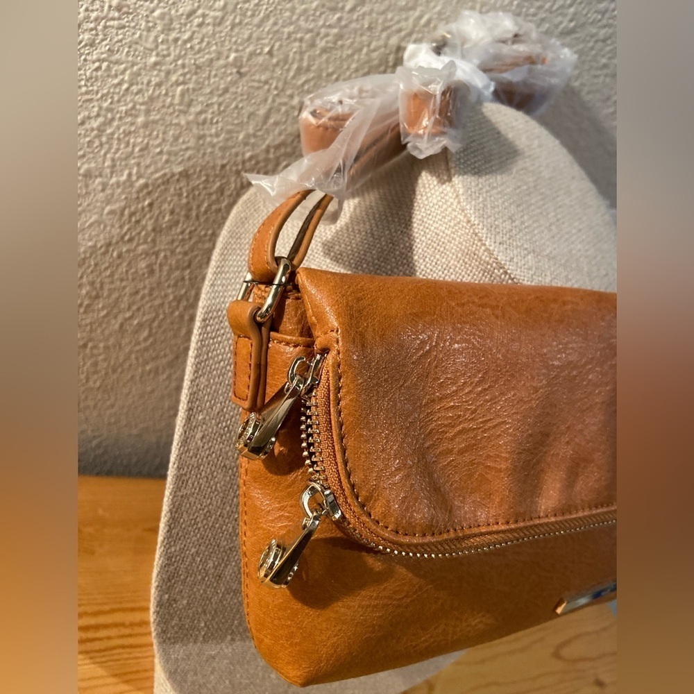 Kenneth Cole Reaction~NWT~Sweet~Faux Leather~Fold-Over Flap~Mini~Crossbody Bag - Picture 4 of 12